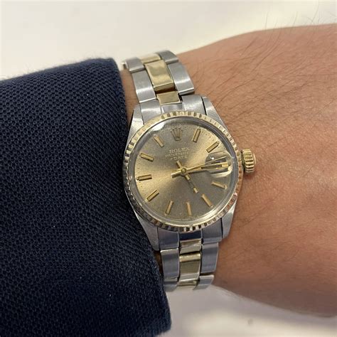 Rolex date lady 25mm ref 6517 steel gold 